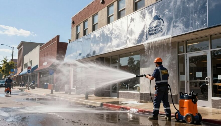 How Professional Pressure Washing Protects Commercial Properties