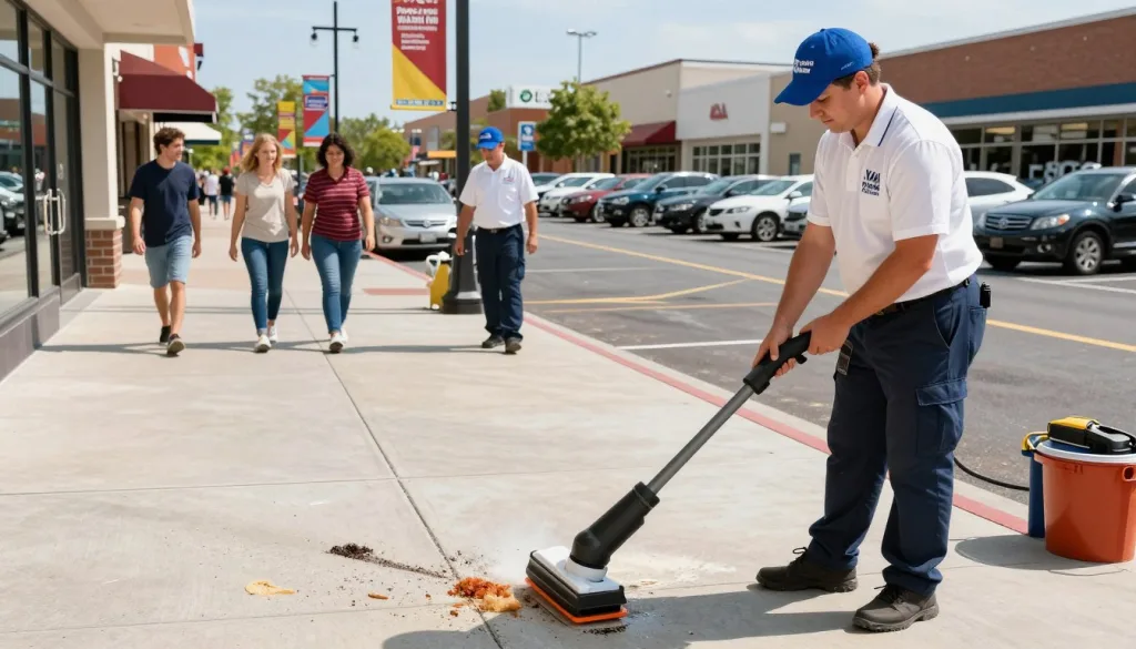 Gum Removal Services for Shopping Centers and Parking Areas